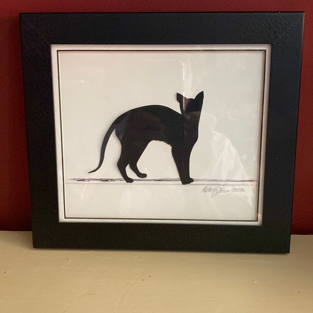 Cat Scissor Cut Art 2003 signed